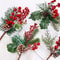 Green And Red Christmas Pine Branch Picks For DIY Holiday Decor 2