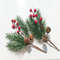 Green And Red Christmas Pine Branch Picks For DIY Holiday Decor 4