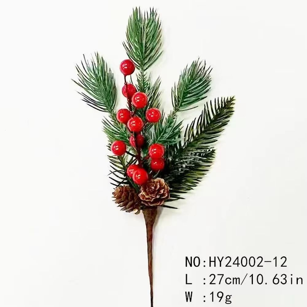 Green And Red Christmas Pine Branch Picks For DIY Holiday Decor 7