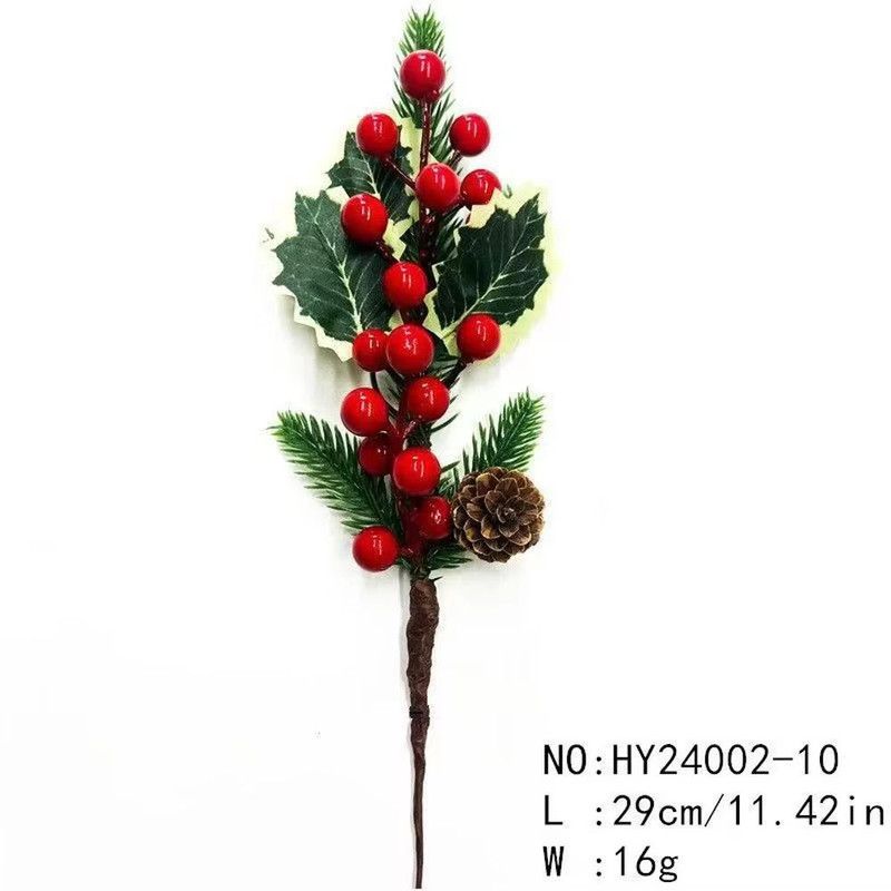 Green And Red Christmas Pine Branch Picks For DIY Holiday Decor 10