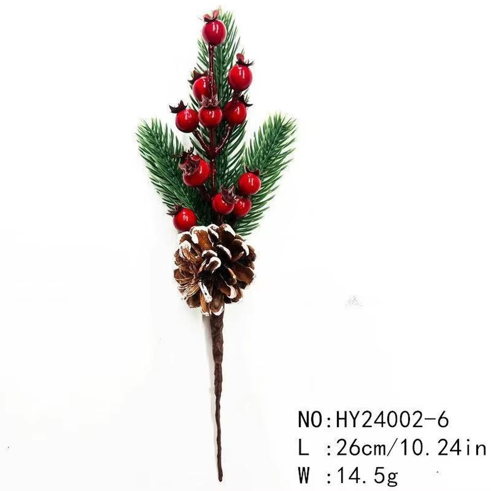 Green And Red Christmas Pine Branch Picks For DIY Holiday Decor 13