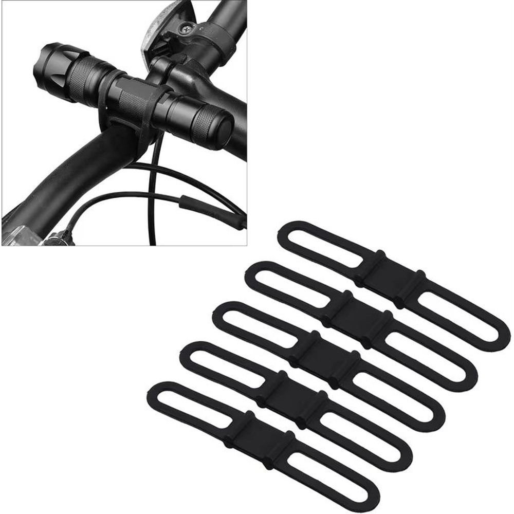 AllRide Flexible Silicone Strap Set For Bike Light Accessory Mount 0