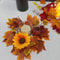Autumn Maple Leaves Sunflower Candle Ring Wreath For Pillar Candles 4
