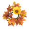 Autumn Maple Leaves Sunflower Candle Ring Wreath For Pillar Candles 5
