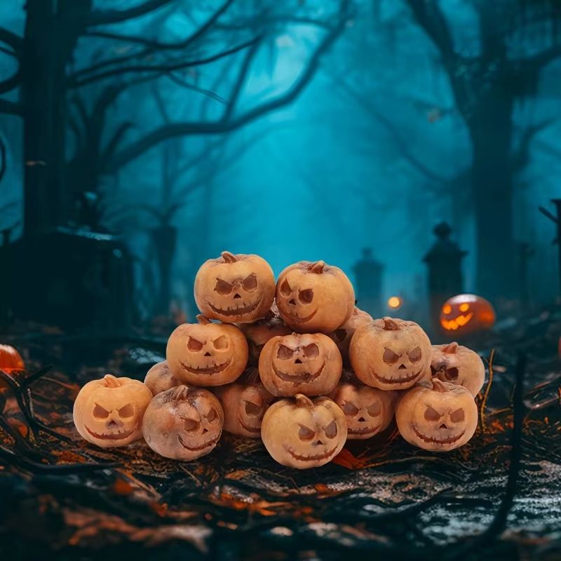 Mini Resin Pumpkin Set 20 Piece Halloween And Fall Decoration 4