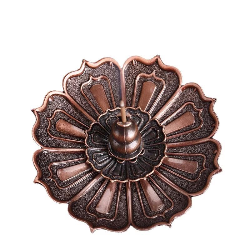 Lotus Incense Burner Metal Holder For Sticks And Cones 7