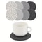 Woven Drink Coaster Set With Holder 8 Piece Absorbent Cup Mats 4