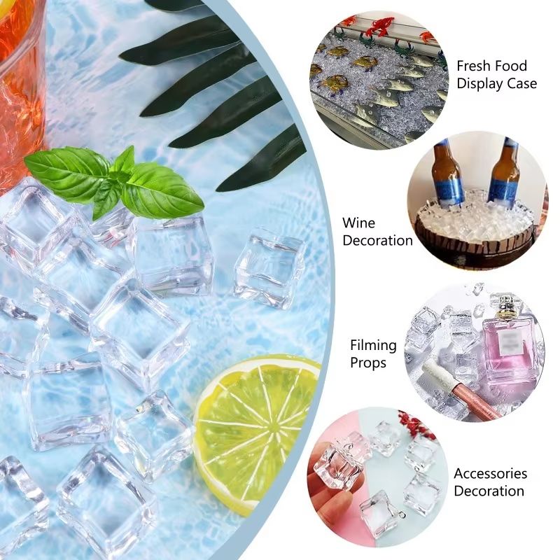 Reusable Acrylic Fake Ice Cubes For Photography And Decoration 3