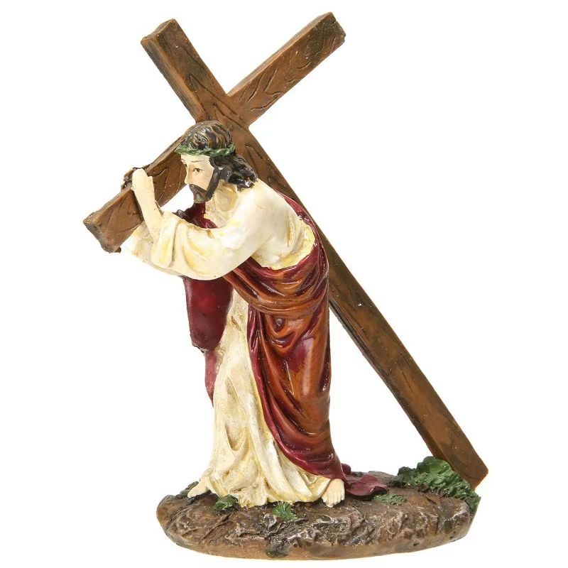 Resin Jesus Crucifix Statue Catholic Home Decor 0