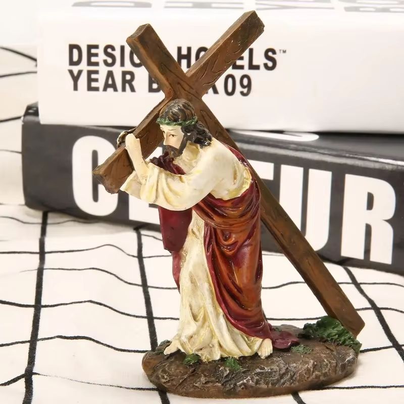 Resin Jesus Crucifix Statue Catholic Home Decor 3