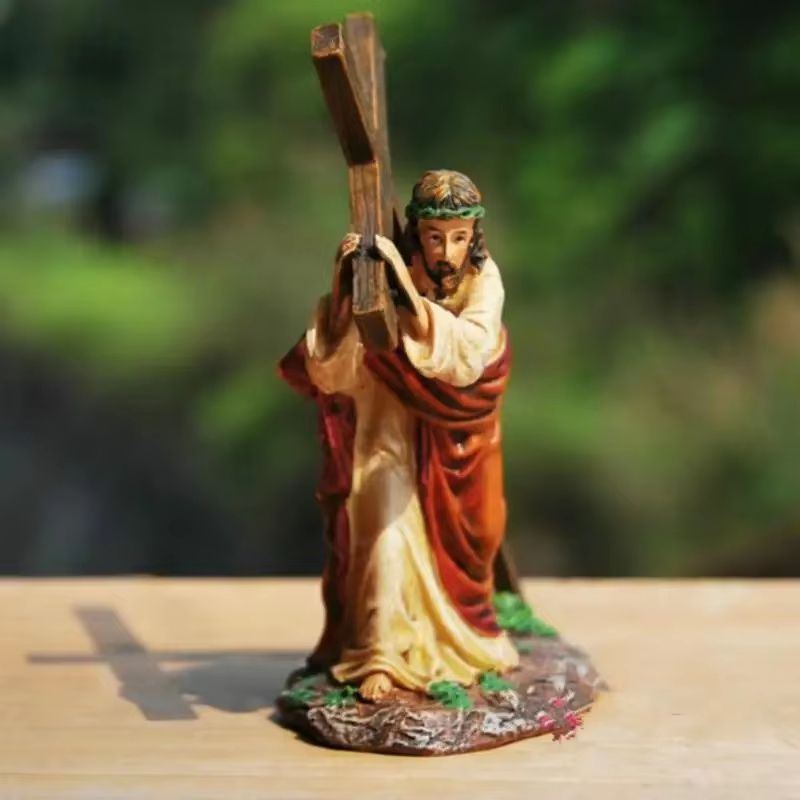 Resin Jesus Crucifix Statue Catholic Home Decor 4