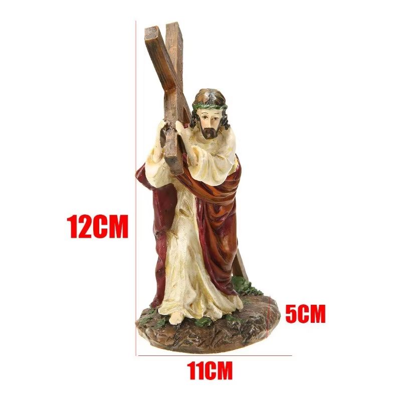 Resin Jesus Crucifix Statue Catholic Home Decor 6