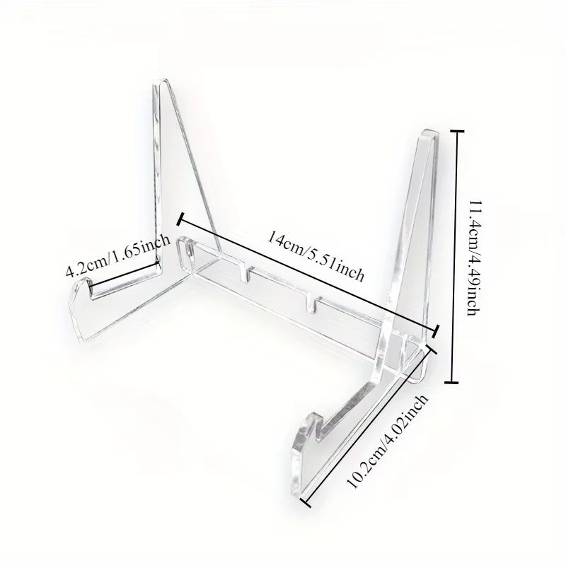 Acrylic Transparent Book Display Stand Vertical Picture Frame Bracket 2