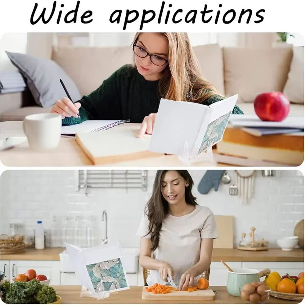 Acrylic Transparent Book Display Stand Vertical Picture Frame Bracket 5