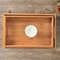 Wide Bamboo Organizer Tray Storage Bin With Handles 4