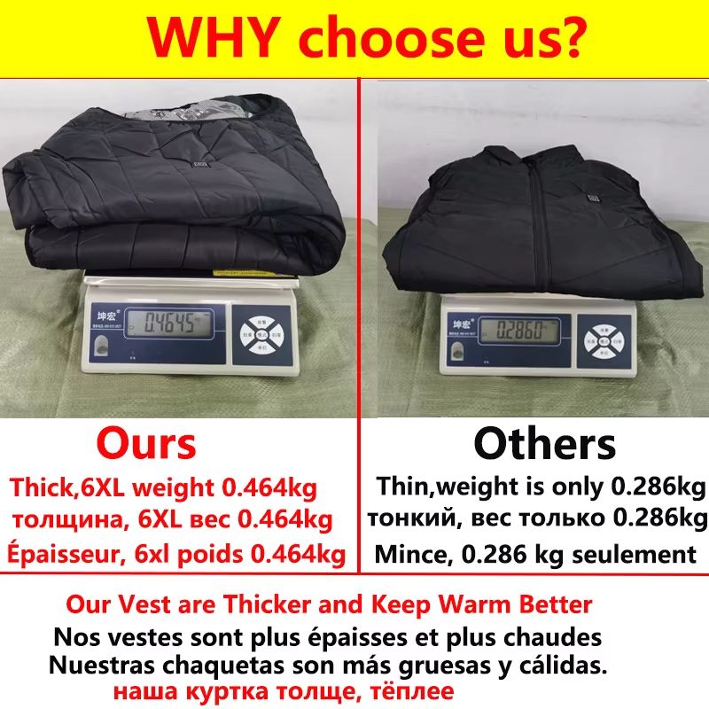 USB Heated Vest Electric Bodywarmer For Men Women With Adjustable Zones 3