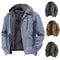 Mens Autumn Winter Fleecelined Zipper Hooded Casual Jacket 1