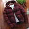 Mens Winter Hooded CottonPadded Windproof Casual Coat LooseFit Plus Size 6XL 8