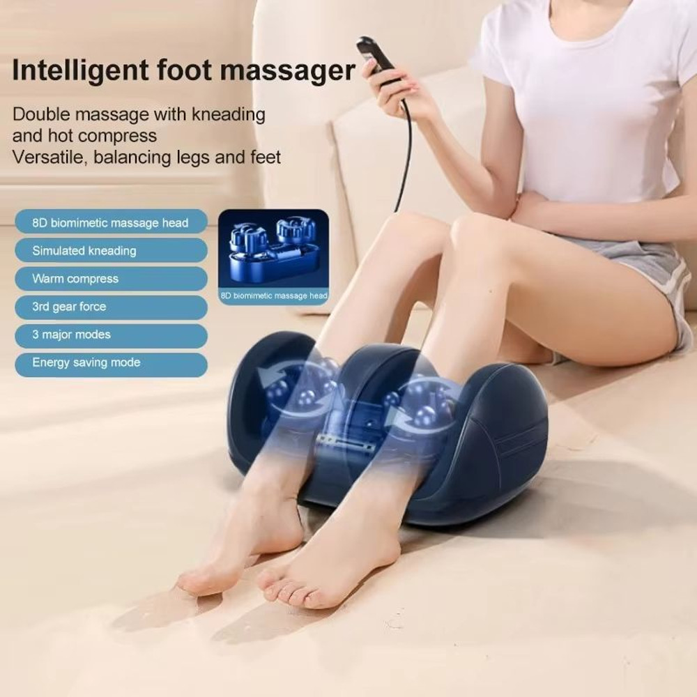 Extra Big Electric Foot Massager With Heat Shiatsu Leg And Calf Relaxer 6