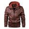 Ultimate Mens FauxLeather Biker Jacket Casual Autumn Moto Style 4