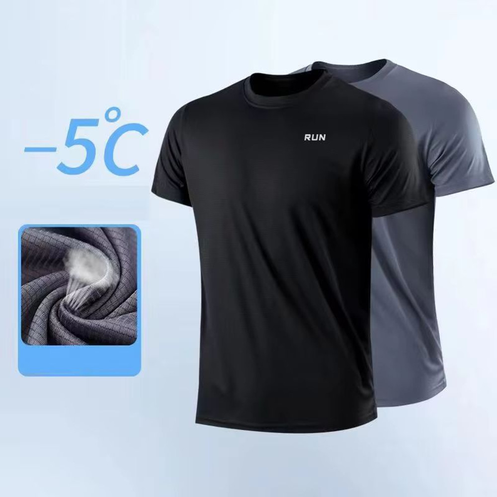 Mens QuickDry MoistureWicking Gym Running Tee 1