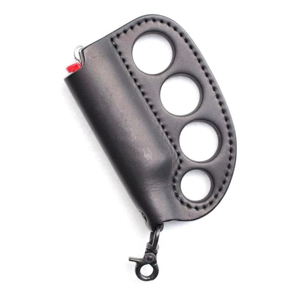 PULeather Portable MultiPurpose Lighter Case SelfDefense Keychain 1