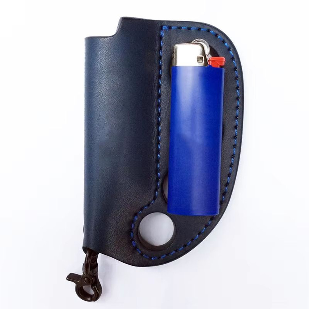 PULeather Portable MultiPurpose Lighter Case SelfDefense Keychain 4