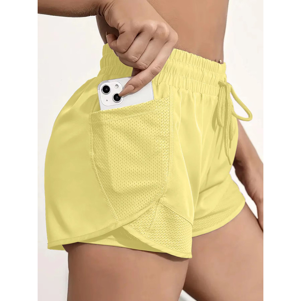 High Waist Breathable Elastic Fitness Yoga Shorts 9