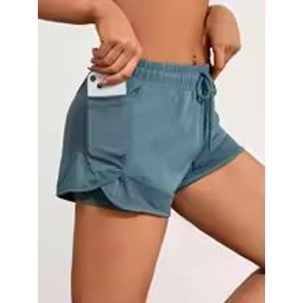 High Waist Breathable Elastic Fitness Yoga Shorts 11