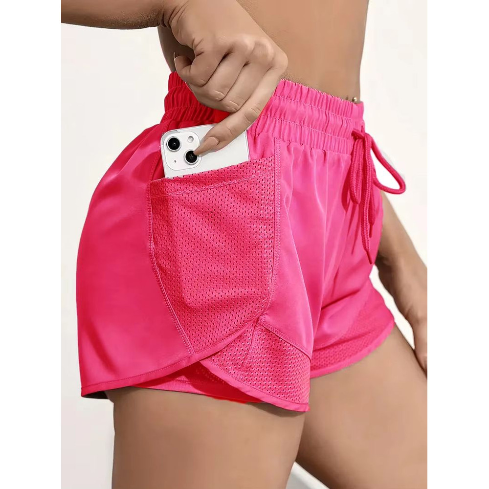 High Waist Breathable Elastic Fitness Yoga Shorts 13