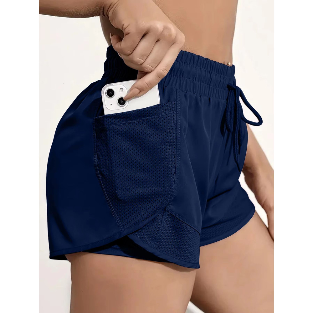 High Waist Breathable Elastic Fitness Yoga Shorts 8