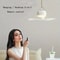 Portable Wireless USB Ceiling Fan With LED Light Remote Control 2