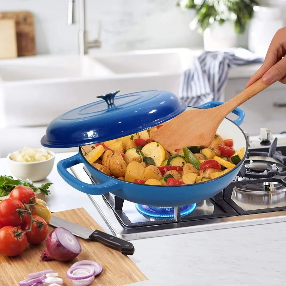 45 L Cast Iron Dutch Oven With Lid And Dual Handles 3