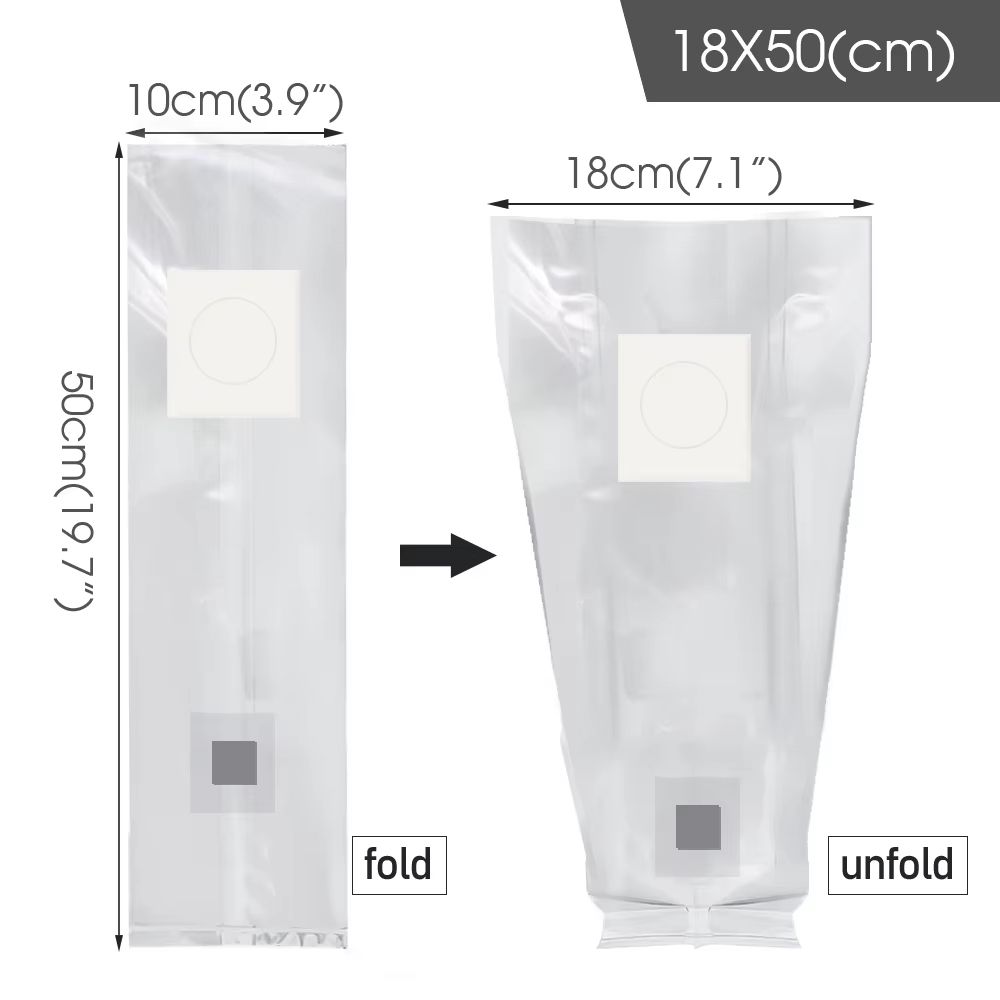 10Piece Sterilized PP Grain Bag With SelfHealing Injection Port 02 M Filter Patch 9