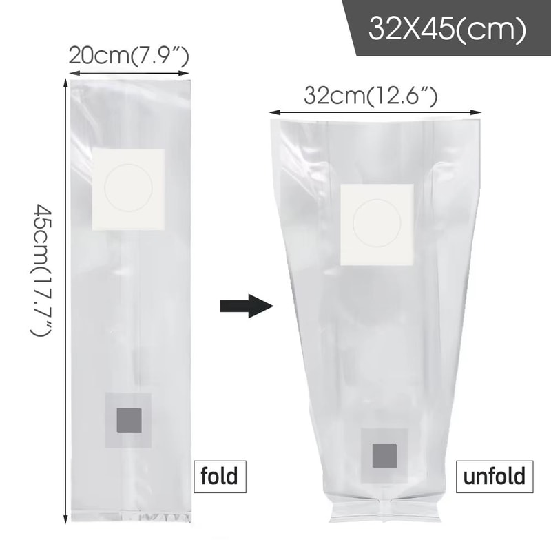 10Piece Sterilized PP Grain Bag With SelfHealing Injection Port 02 M Filter Patch 11