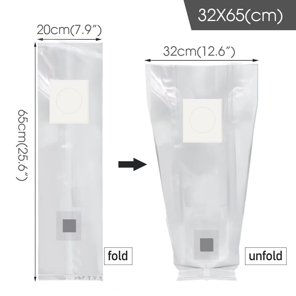 10Piece Sterilized PP Grain Bag With SelfHealing Injection Port 02 M Filter Patch 13