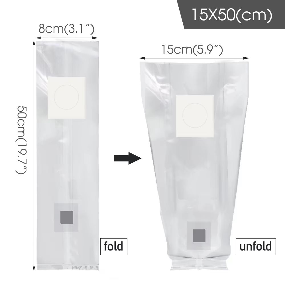 10Piece Sterilized PP Grain Bag With SelfHealing Injection Port 02 M Filter Patch 7