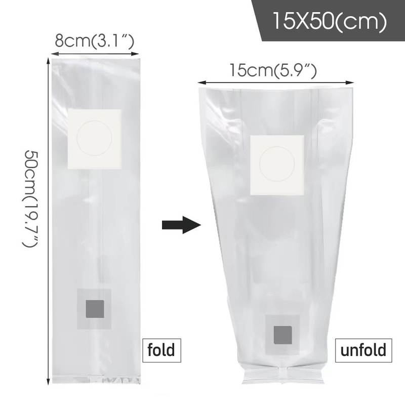 10Piece Sterilized PP Grain Bag With SelfHealing Injection Port 02 M Filter Patch 7