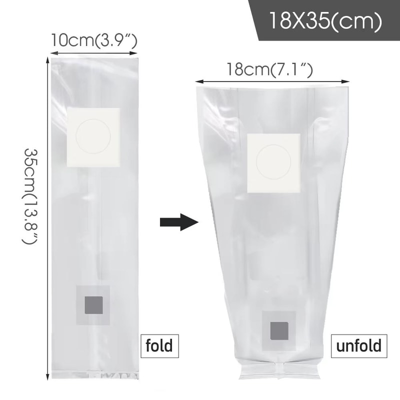 10Piece Sterilized PP Grain Bag With SelfHealing Injection Port 02 M Filter Patch 8