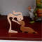 Family Puppy Wood Dog Craft Figurine Desk Ornament 3