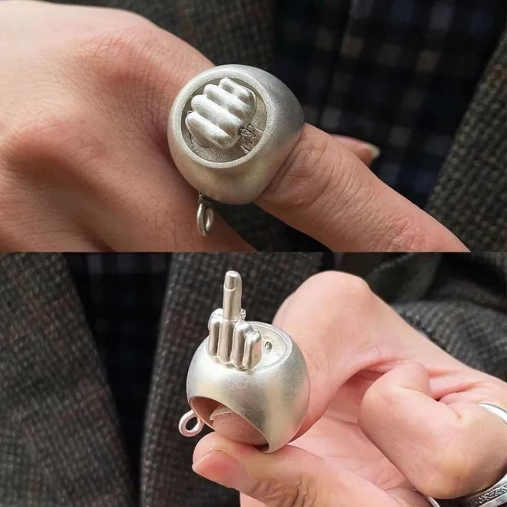 SpinFreak Prank Finger Spinner Ring Retro PopUp Stress Relief Ring 0