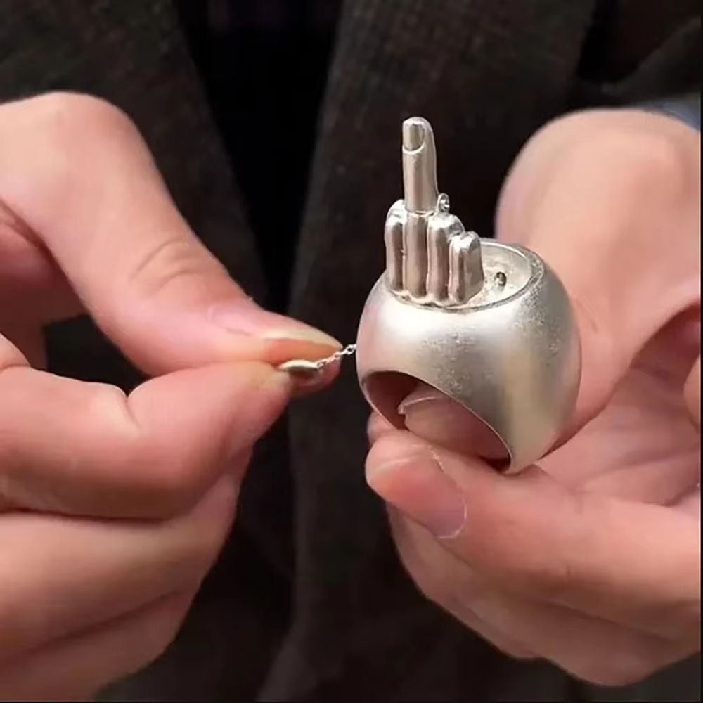 SpinFreak Prank Finger Spinner Ring Retro PopUp Stress Relief Ring 1