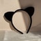 LeopardLuxe Cat Ear Headband Chic Leopard Print Fabric Hair Accessory 3