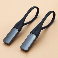 minimalist leather loop keychain – wear-resistant metal & genuine leather