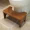 No Installation Bamboo Toilet Stool Non Slip Squatting Bathroom Footrest For Adults And Children 0