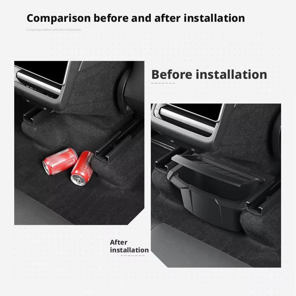 TPE Rear Seat Organizer Box For Tesla Model Y Juniper 2025UP 5