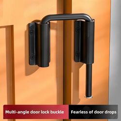 durable aluminum alloy 90/180° adjustable anti-theft door latch lock