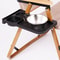Outdoor Folding Chair Side Tray With Cup Holder Rear Storage 2Piece Set 1