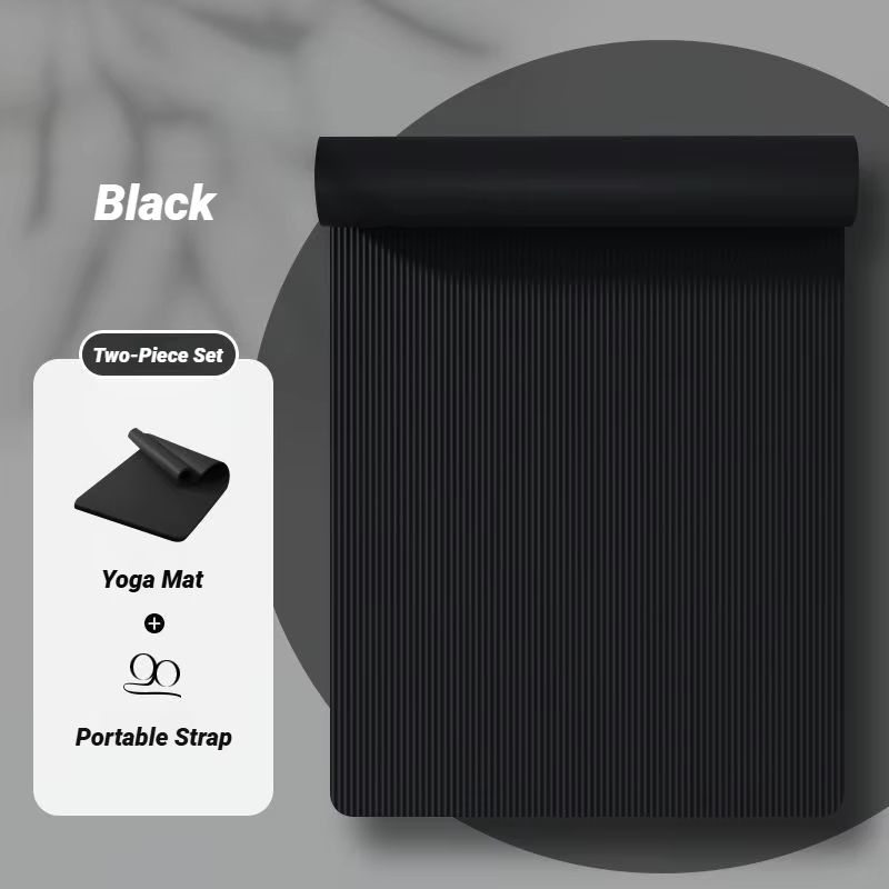 Premium ExtraThick NBR NonSlip Yoga Mat Duo For Fitness Pilates 5