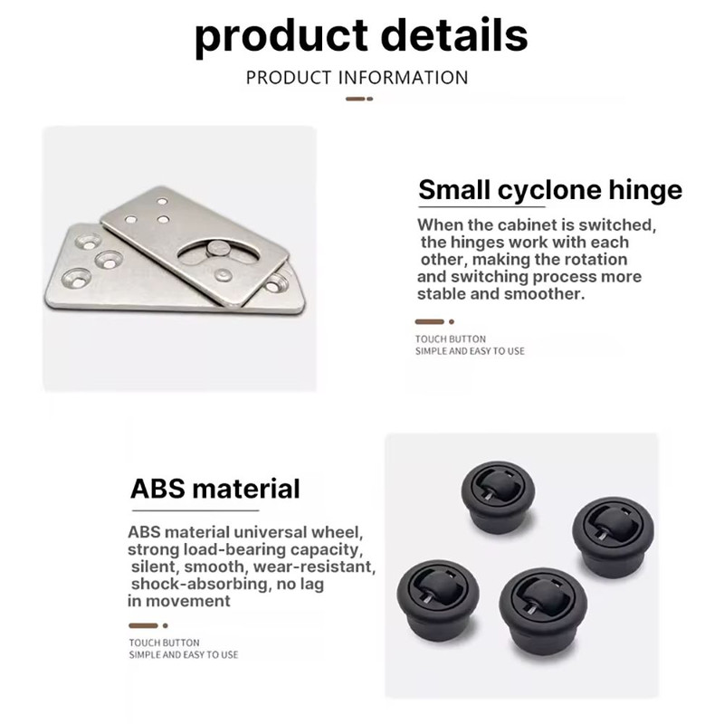 TurnMaster 90 Swivel BenchConnector Hardware Kit Multifunctional FoldAway Table Desk Mount System 3